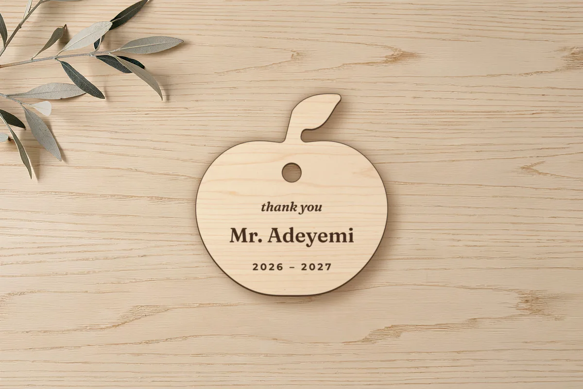 Teacher apple keyring