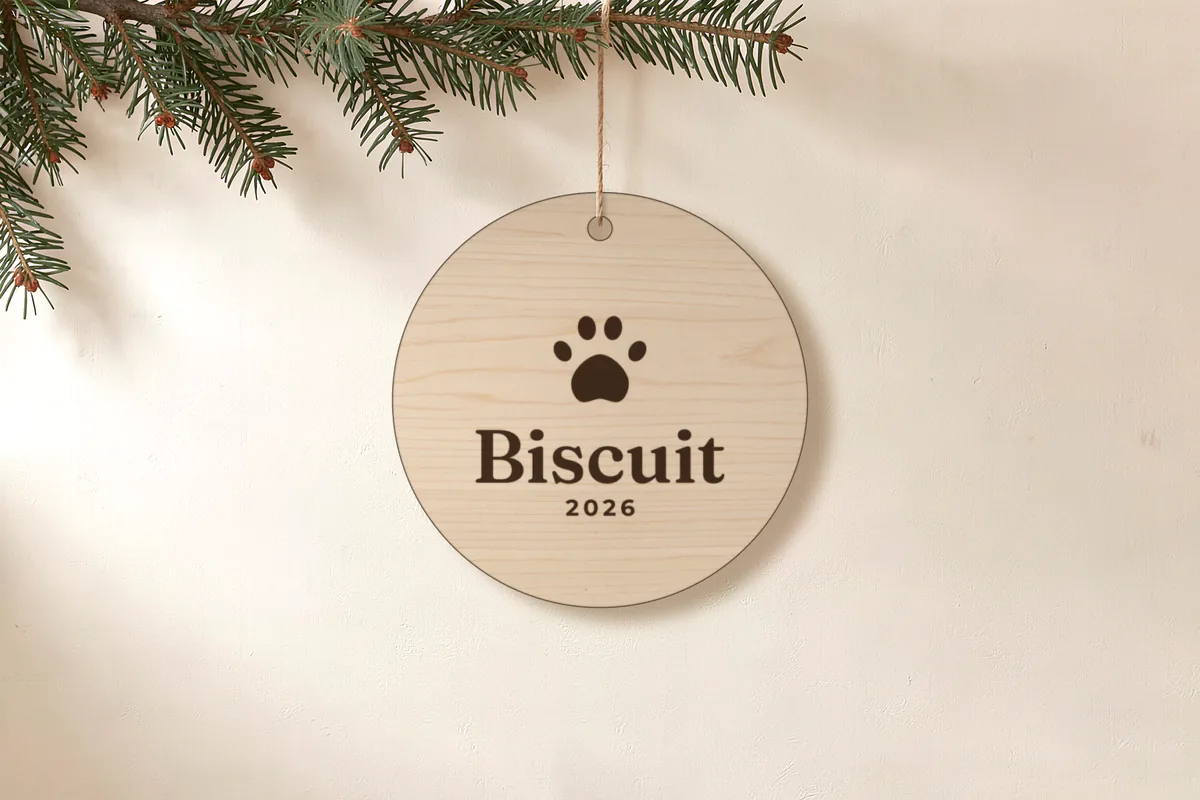 Pet paw ornament