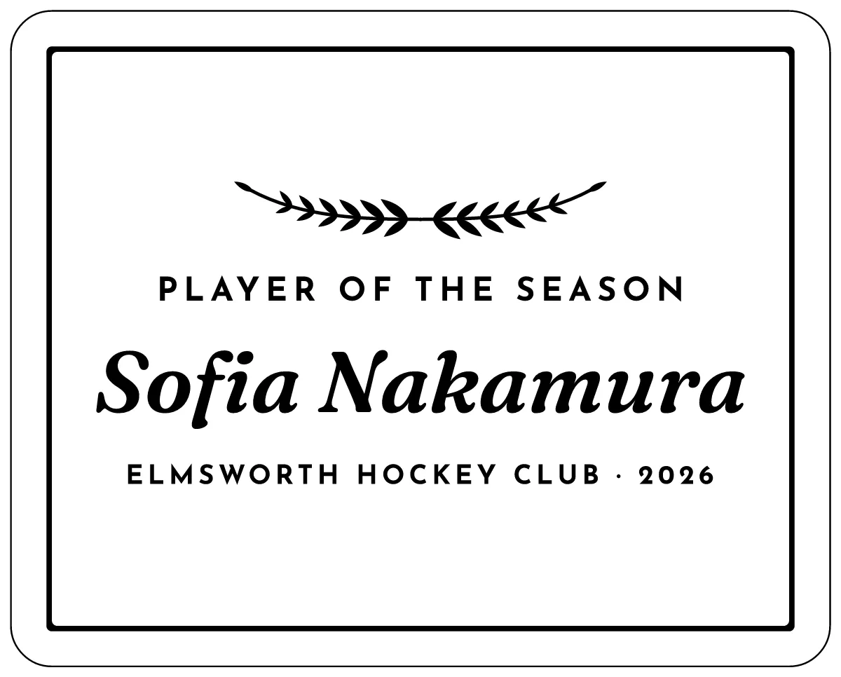 Award plaque as a flat design