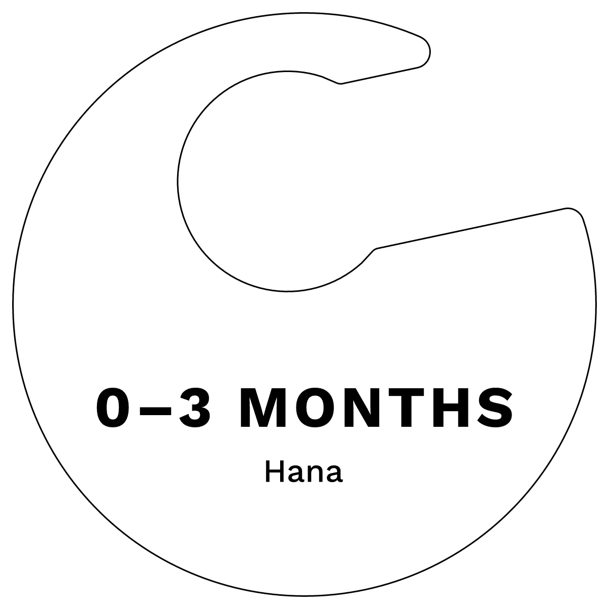 Baby wardrobe dividers as a flat design