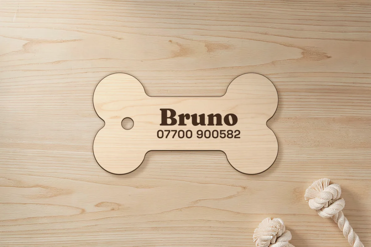 Bone pet tag