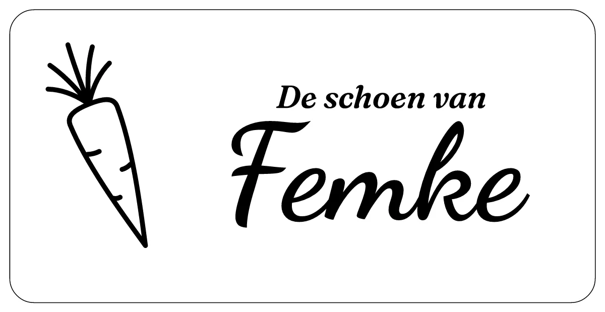 Bordje voor de schoen as a flat design