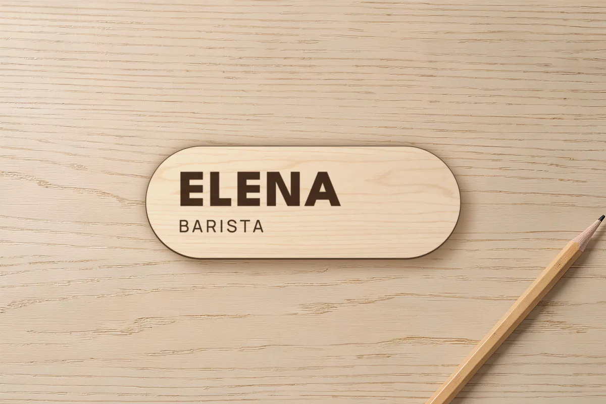 Staff name badge