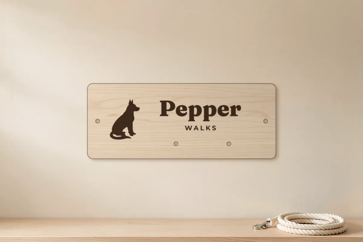 Dog lead sign