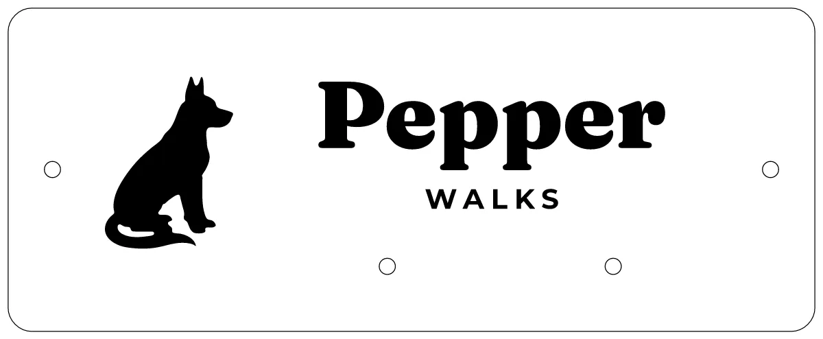 Dog lead sign as a flat design