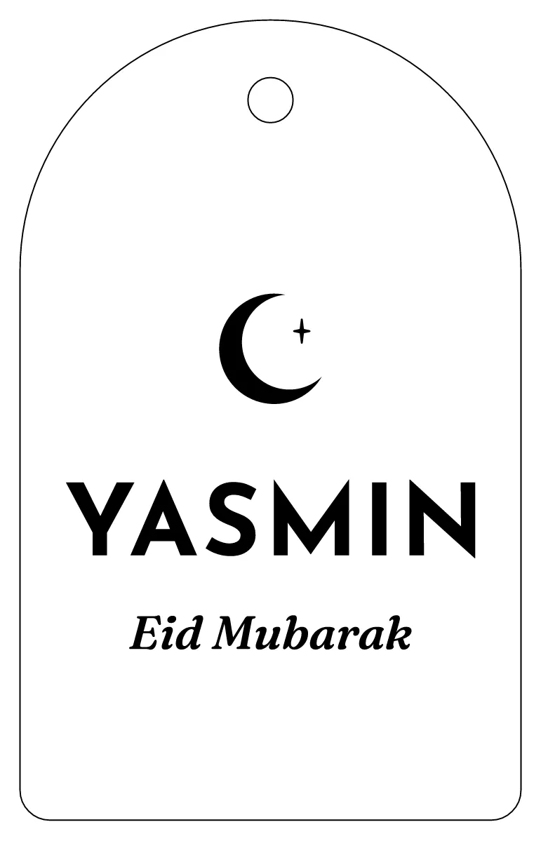 Eid gift tag as a flat design
