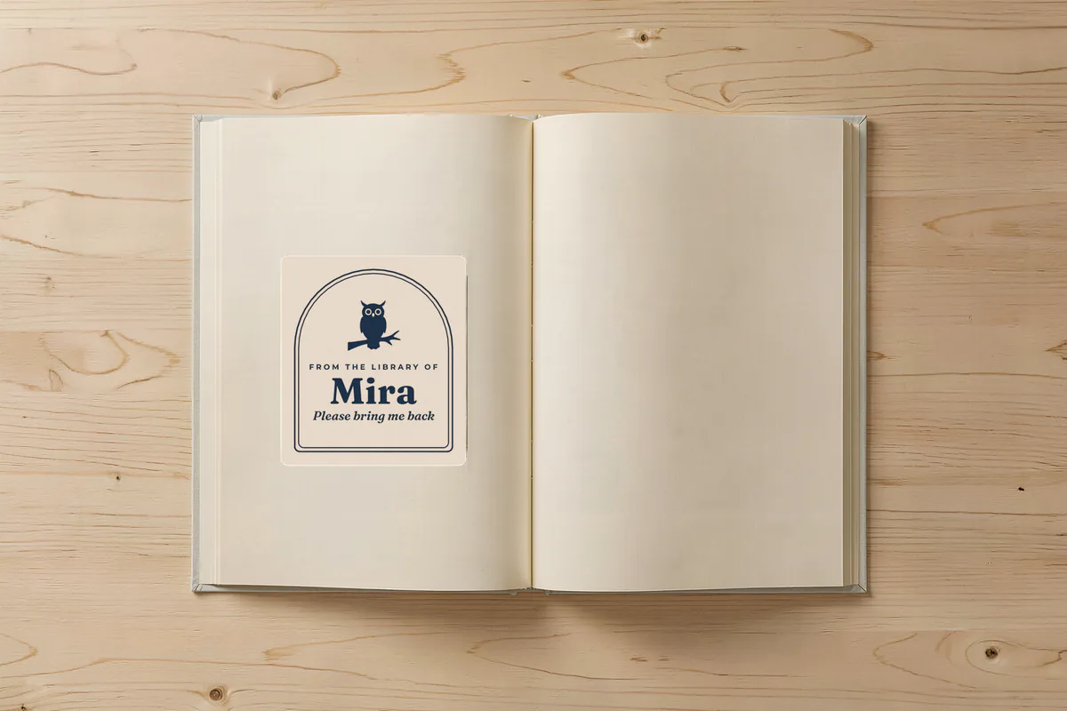 Bookplate stickers