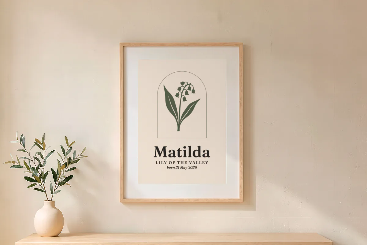 Birth flower print
