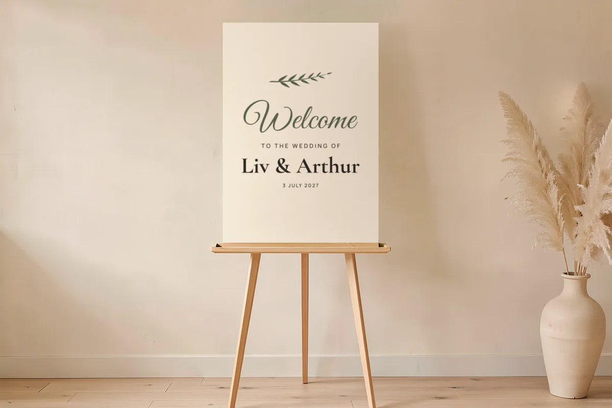Wedding welcome sign