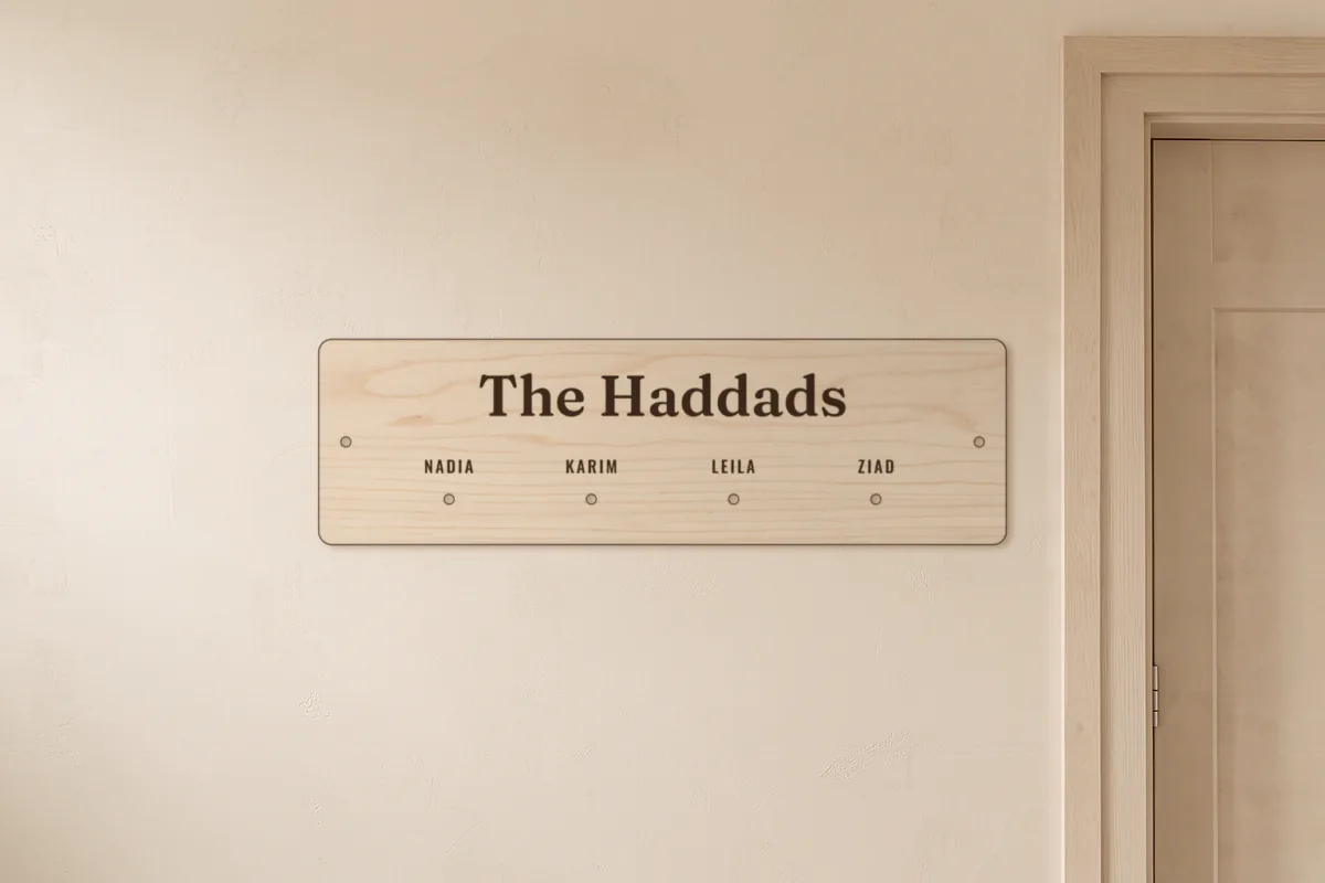 Key holder with names