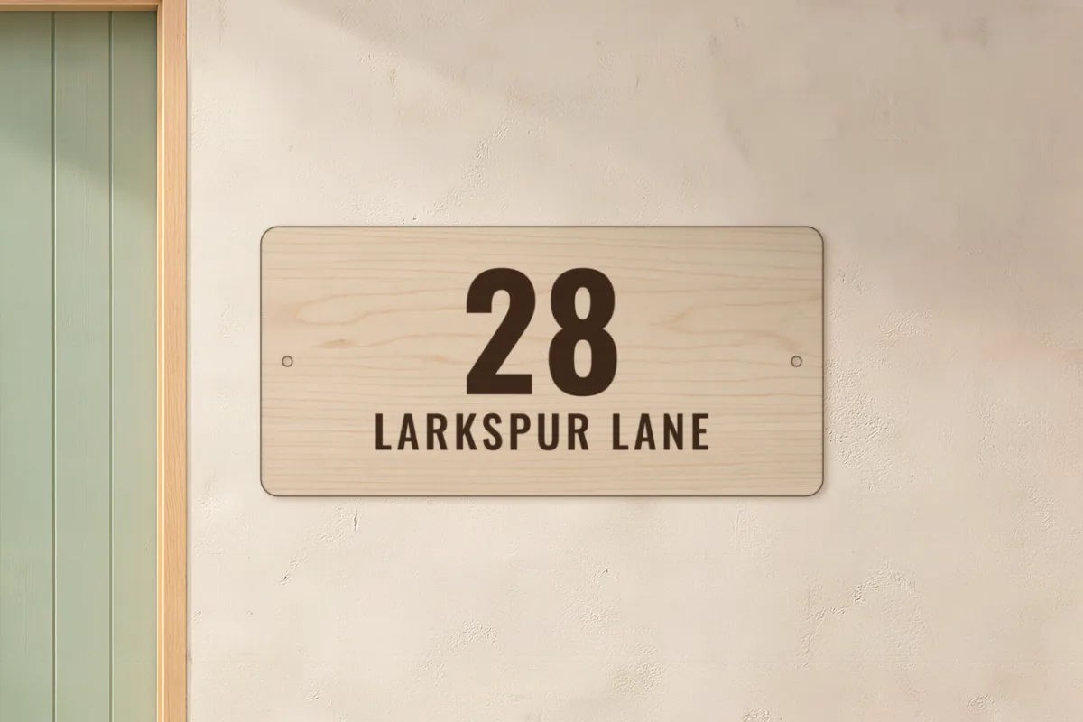 House number sign