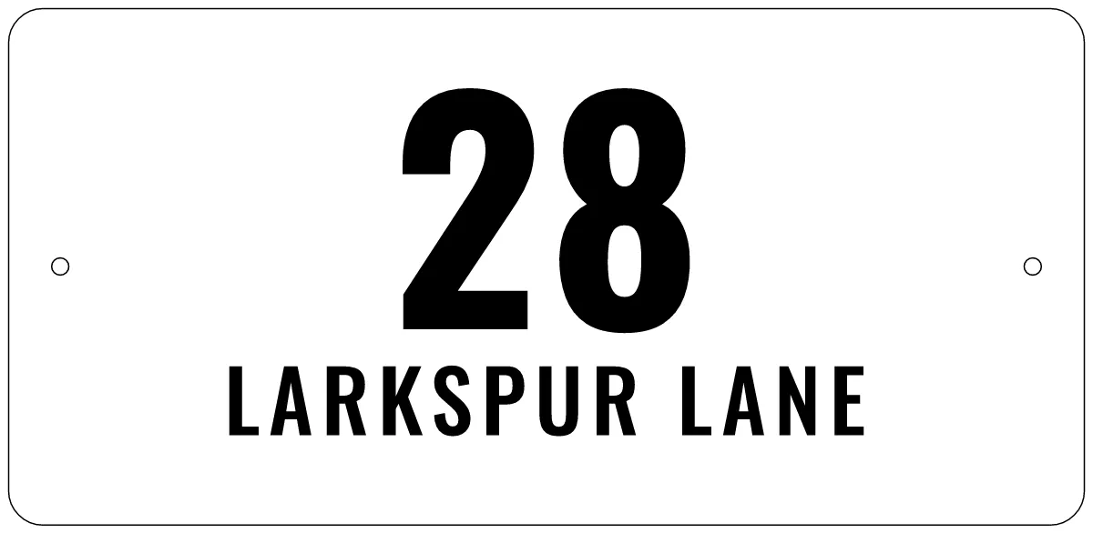 House number sign as a flat design