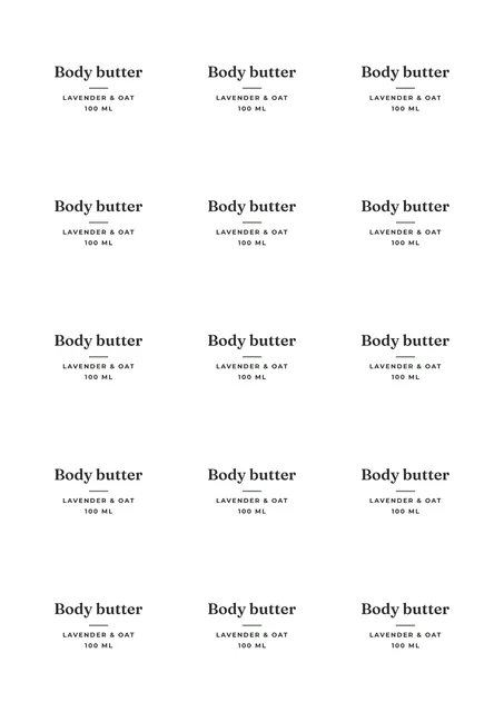 Skincare lid labels on its own