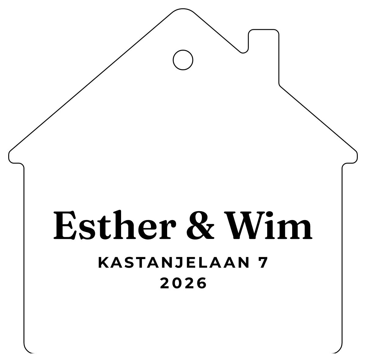 New home ornament as a flat design