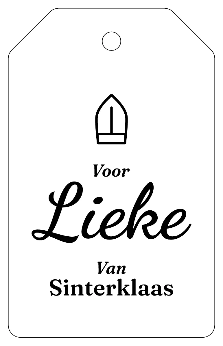 Sinterklaas cadeaulabel as a flat design