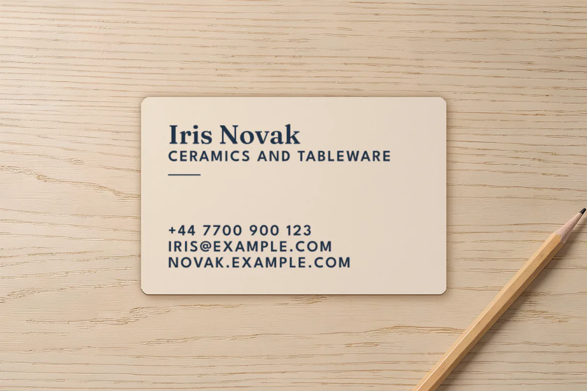 Business card sheet