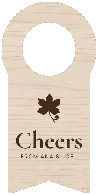 Wine bottle tag on its own