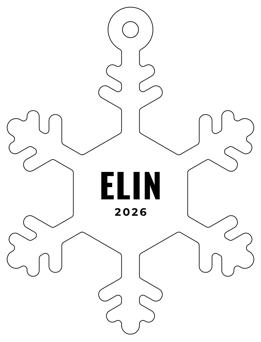 Snowflake ornament as a flat design