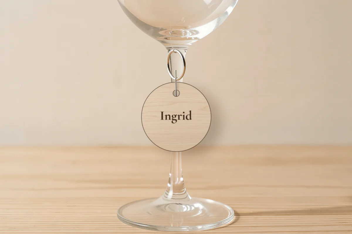 Wine glass charm